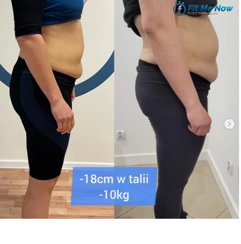 Przemiana Moniki — efekty treningu EMS w Fit Me Now